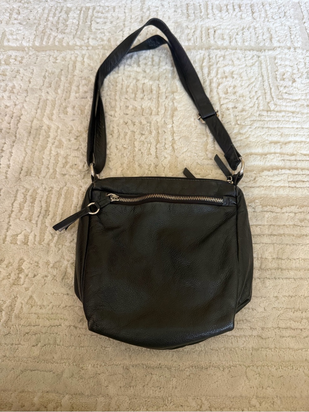 Great American Leather Works Black Crossbody Bag Everyday Shoulder Bag
